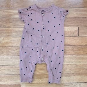 H&M Rust Polka Dot Onesie 3 Months